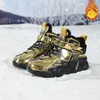 Gold Helle Schuhe Jungen Pu Leder kinder Sport Schuhe Winter Plüsch Laufschuhe Für Kinder Plattform Turnschuhe chaussure enfant