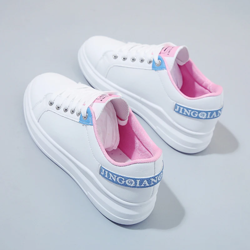 Neueste Frühling Herbst weiße Schuhe Frauen Plattform Schuhe Frau Mode Turnschuhe hochwertige Pu Freizeit schuhe Damenschuhe Image