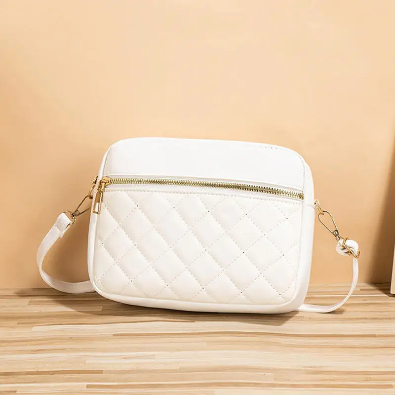 Petit sac messager pour femmes à la mode Lingge broderie couleur unie femme sac à bandoulière mode cuir dames sacs à bandoulière