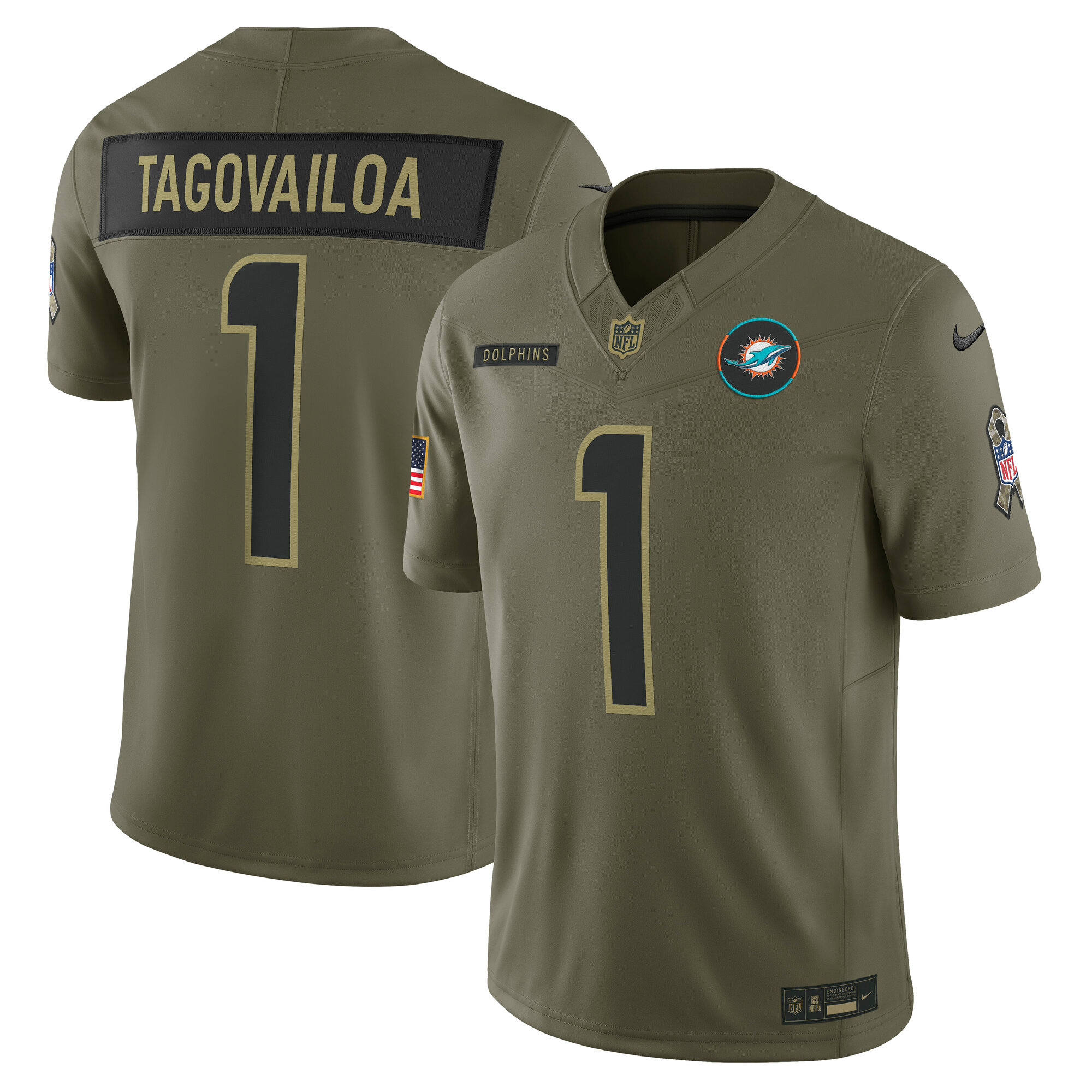 Miami Dolphins Nike 2025 Salute To Service Trikot - Tua Tagovailoa - Herren Image