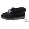 Pelzigen Frauen Schuhe Frauen 2025, Neue Winter Baumwolle Schuhe Plüsch Warme Schnee Stiefel Damen Casual Flache Kurze Stiefel Zapatos De Mujer
