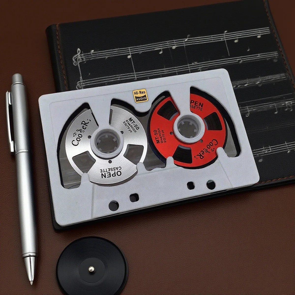50-Minute Blank Audio Cassette Reel to Reel Tape Doppelseitige Metallrolle Hohlgehäuse Selbstgemachtes, hochwertiges Design Image