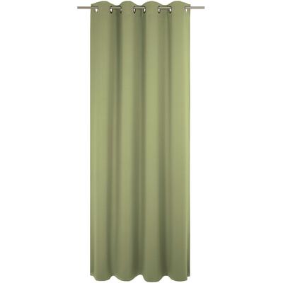 Vorhang WIRTH "Sunday", grün (oliv), B:142cm H:285cm, Baumwolle, Polyester, Gardinen, nach Maß Image