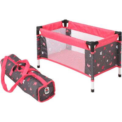 Puppenbett CHIC2000 "Puppen-Reisebett", butterfly koralle, Puppenmöbel, KinderB:31cm H:32cm T:54cm, Stoff, Stahl, mit Stoff-Tragetasche, B:31cm H:32cm T:54cm Image