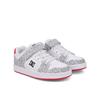 Sneaker DC SHOES "Manteca 4 V", Kinder, Gr. 11,5(28,5), weiß, schwarz, hotpink, 51% Leder, 49% Synthetikmaterial, Schuhe