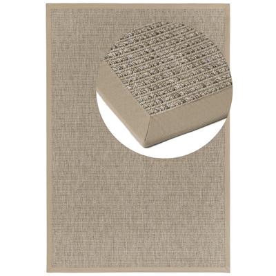 Teppich DEKOWE "Basic S2 Rustic", beige (natur), B:80cm H:10mm L:150cm, Kunstfaser, Teppiche, meliert, Sisaloptik, mit Bordüre, In- und Outdoor geeignet Image
