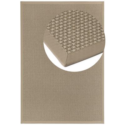 Teppich DEKOWE "Basic S2 Karree", beige (natur), B:240cm H:10mm L:340cm, Kunstfaser, Teppiche, Sisaloptik, mit Bordüre, In- und Outdoor geeignet Image