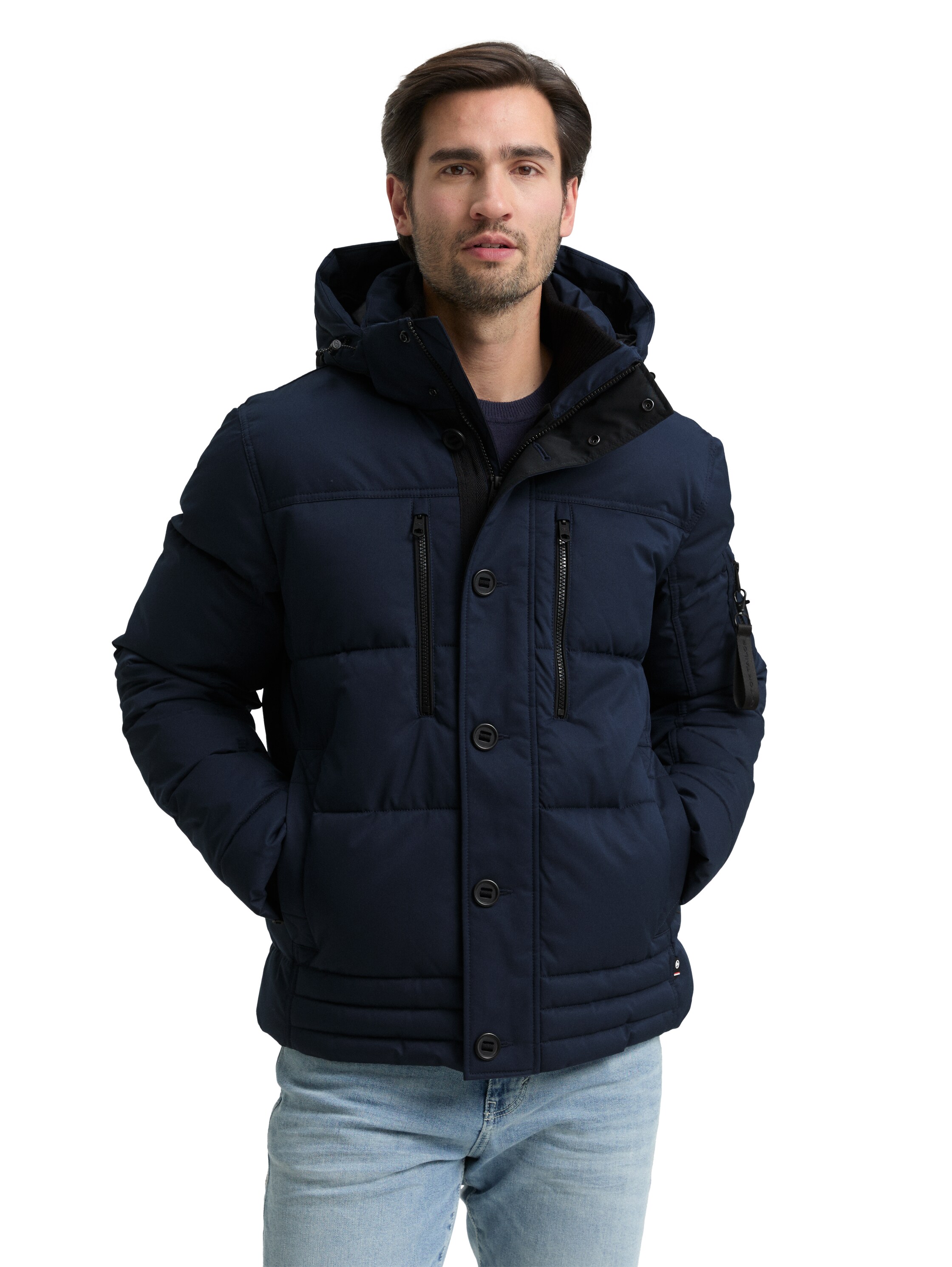 Steppjacke TOM TAILOR, Damen, Gr. L, sky captain blau, Obermaterial: 100% Polyester. Futter: 100% Polyester, unifarben, regular fit taillenbedeckt, elastischer Bund, Jacken Steppjacke, mit Kapuze