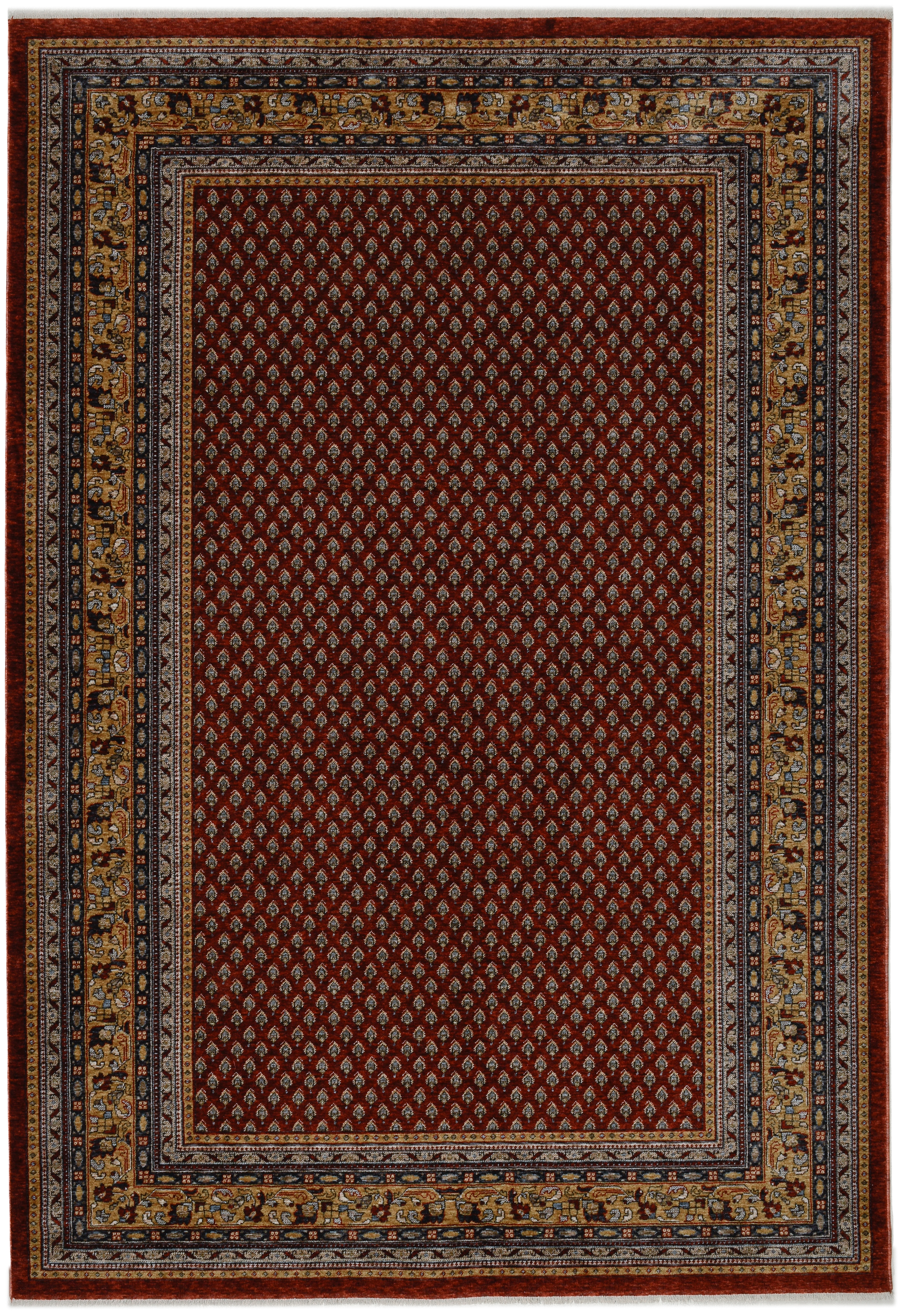 Teppich THEKO "Mir", bunt (rot multi), B:180cm H:10mm L:280cm, Polyester, Teppiche, Kurzflor, Orient-Optik, mit Bordüre & Fransen, pflegeleicht Image