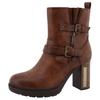 Winterstiefelette MUSTANG SHOES "Nana", Damen, Gr. 41, braun, Lederimitat, Textil, used, modisch, Schuhe, Boots, Winterstiefelette mit Reißverschluss