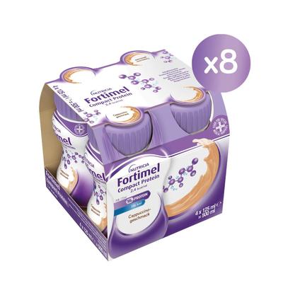 Fortimel Compact Protein 2.4 kcal Cappuccino 8x4x125 ml Flüssigkeit Image