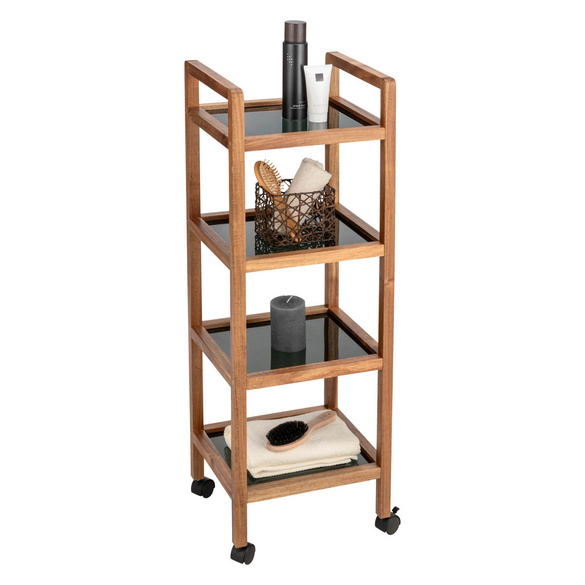 Rollregal Fondi 4 Etagen aus Akazienholz WENKO