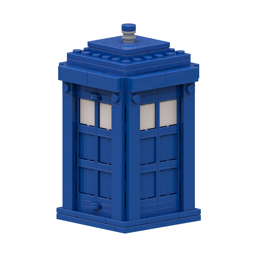 Time Machine Telephone Box MOC Building Blocks, British Sci-Fi Series Inspired DIY Model, Desktop Decor for TV Fans