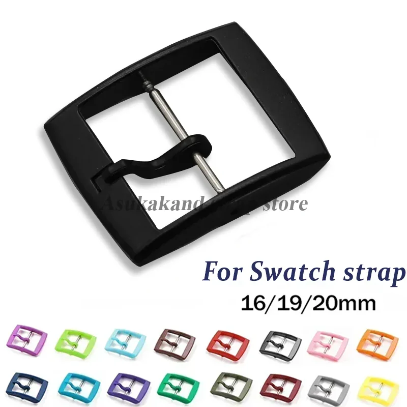 Für Swatch Strap 1 stücke Kunststoff Uhr Verschluss 16mm 19mm 20mm Bunte Uhr Band Pin Schnalle Frauen Wen uhr Taste Zubehör