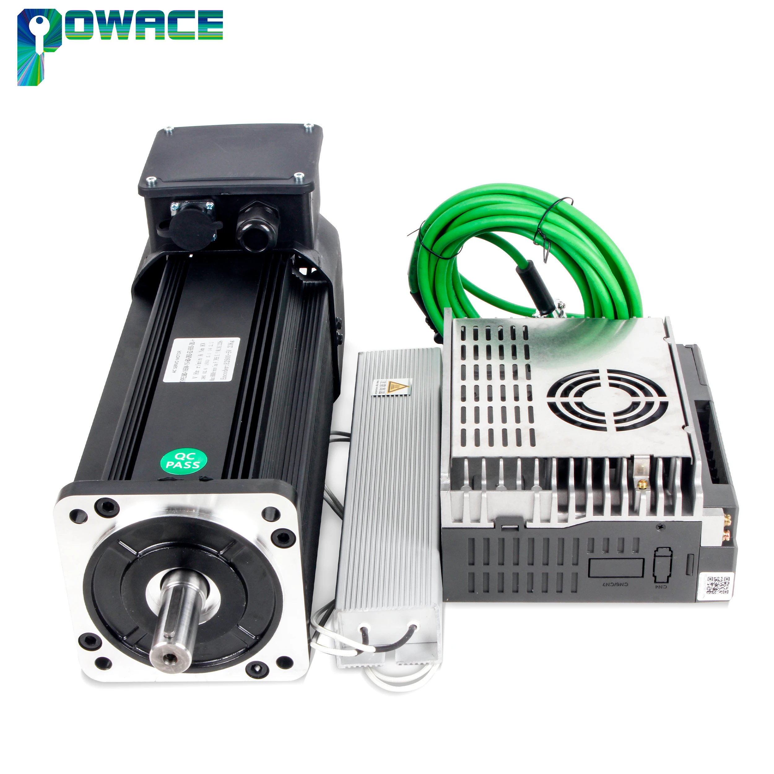 Großes Drehmoment, 2,2 kW, CNC-Drehmaschine, Asynchron-Spindel-Servomotor, 6000 U/min, 8000 U/min, mit Treiber, AC 380 V + 5 m Kabel Image