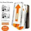 Proteggi schermo in vetro temperato a copertura totale da 2 pezzi con protezione per obiettivo da 2 pezzi per iPhone 16 17 Plus Pro Pro Max 17 Air 16e Glass