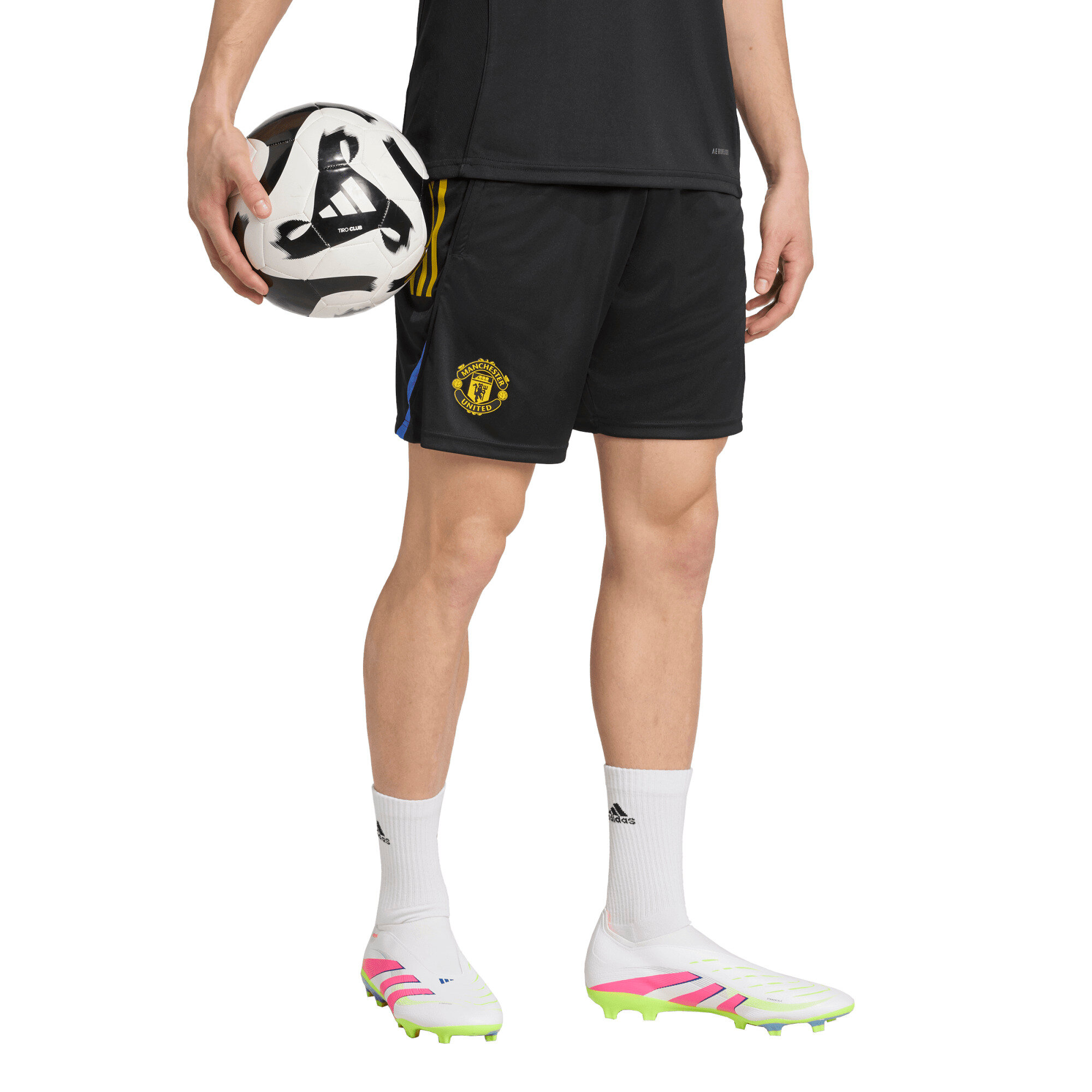 Manchester United adidas Cup Trainingsshorts – Schwarz Image
