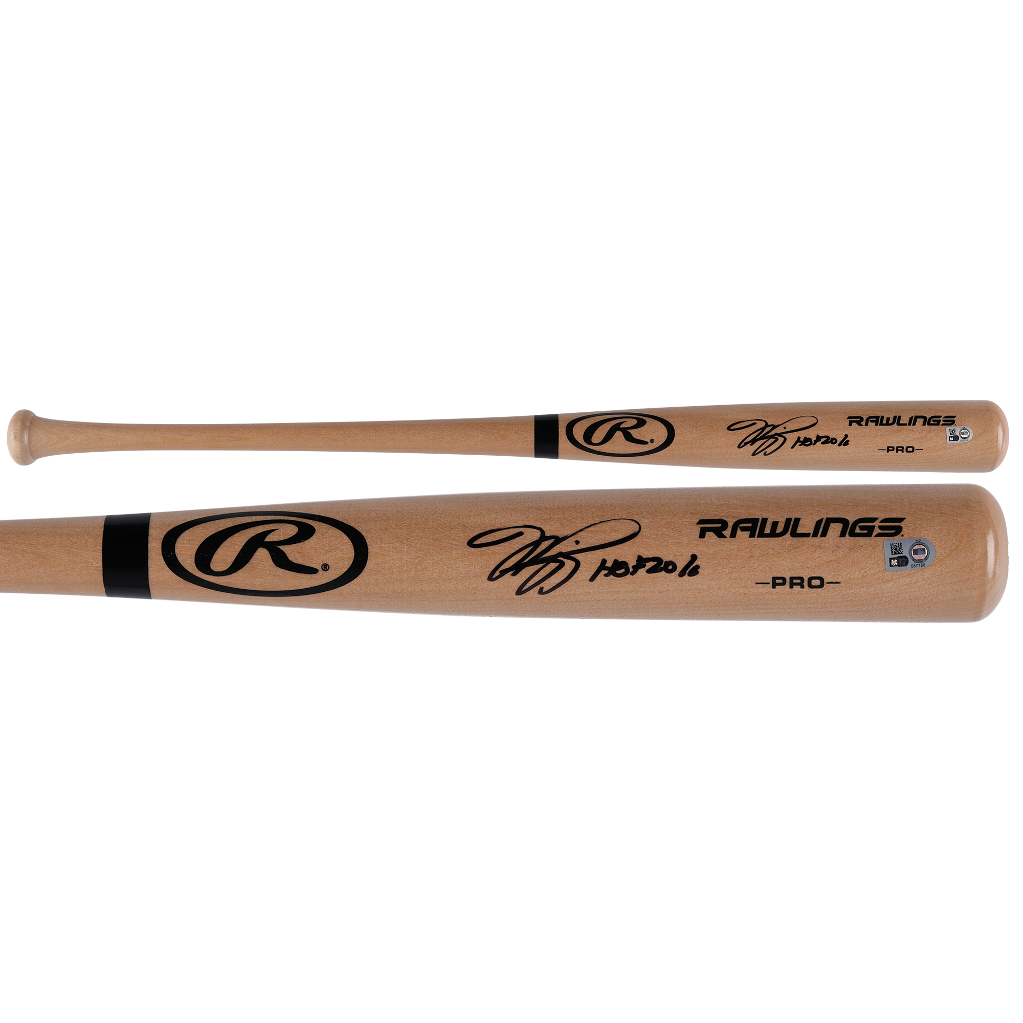 Von Mike Piazza signierter blonder Rawlings Pro-Schläger mit der Aufschrift „HOF 2016“ von den New York Mets Image