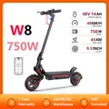 Scooter elettrico W8 750W 48V 14Ah Batteria EScooter 9,3 pollici 40 km/h Velocità massima 45 km Gamma massima Controllo APP Monopattini elettrici