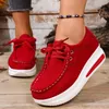 Lace Up Loafers Marke Frauen Schuhe Sommer Mode Einfarbig Plattform Schuhe Herbst Slip auf Flache Frau Vulkanisierte Schuhe Plus Größe