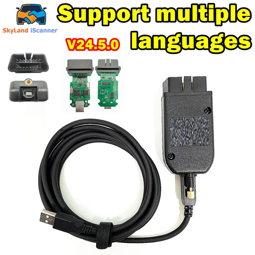 Neueste Vag HEX V2 Schnittstelle ATMEGA162+ATF16V8BOL OBD2 Scanner Werkzeuge für VW/AUDI/Skoda Unterstützung Mehrsprachig Schneller Versand ﻿ Image