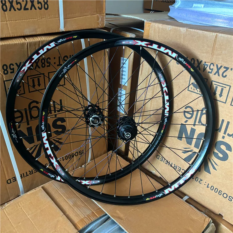 Sunringle MTX33 Set di ruote per mountain bike 26/27,5 29 pollici MTB Freno a disco in lega di alluminio 5 cuscinetti 8-12S TA/QR Ruota per bicicletta