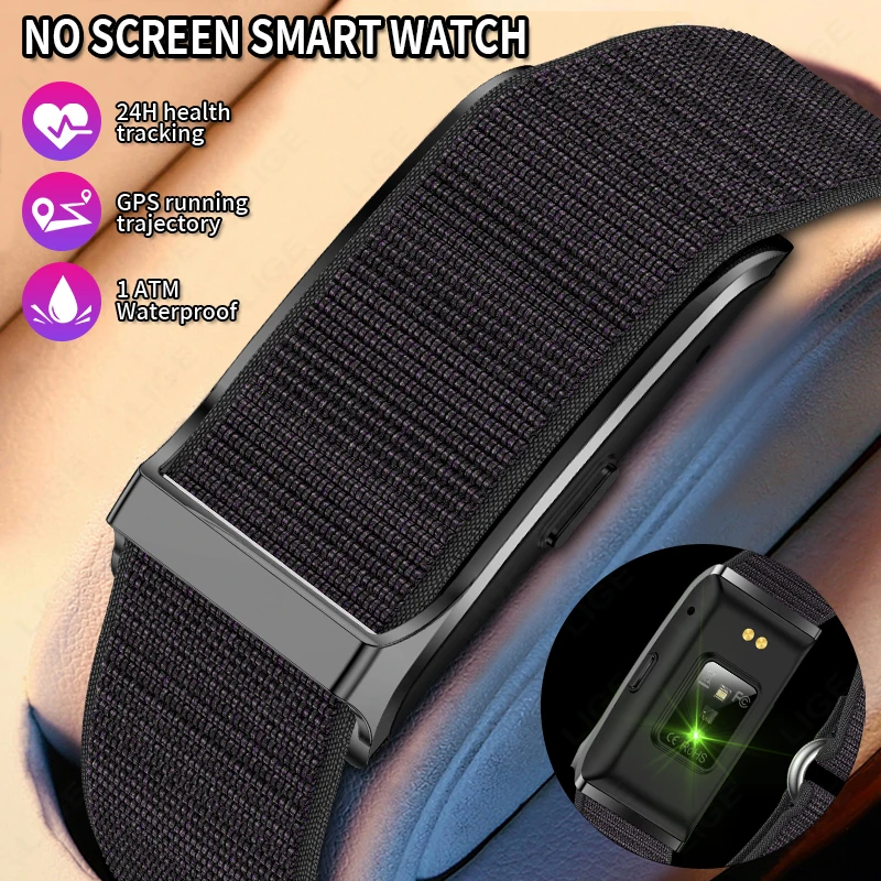 LIGE 100+ Sport Fitness Tracker Smart Armband Herzfrequenz Blutdruckmessgerät Schrittzähler Anruferinnerung Smartwatch Band für Männer Image