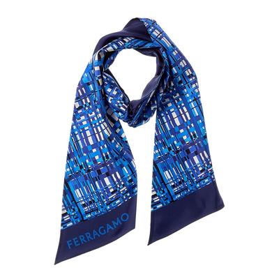 Salvatore Ferragamo Logo Printed Silk Scarf