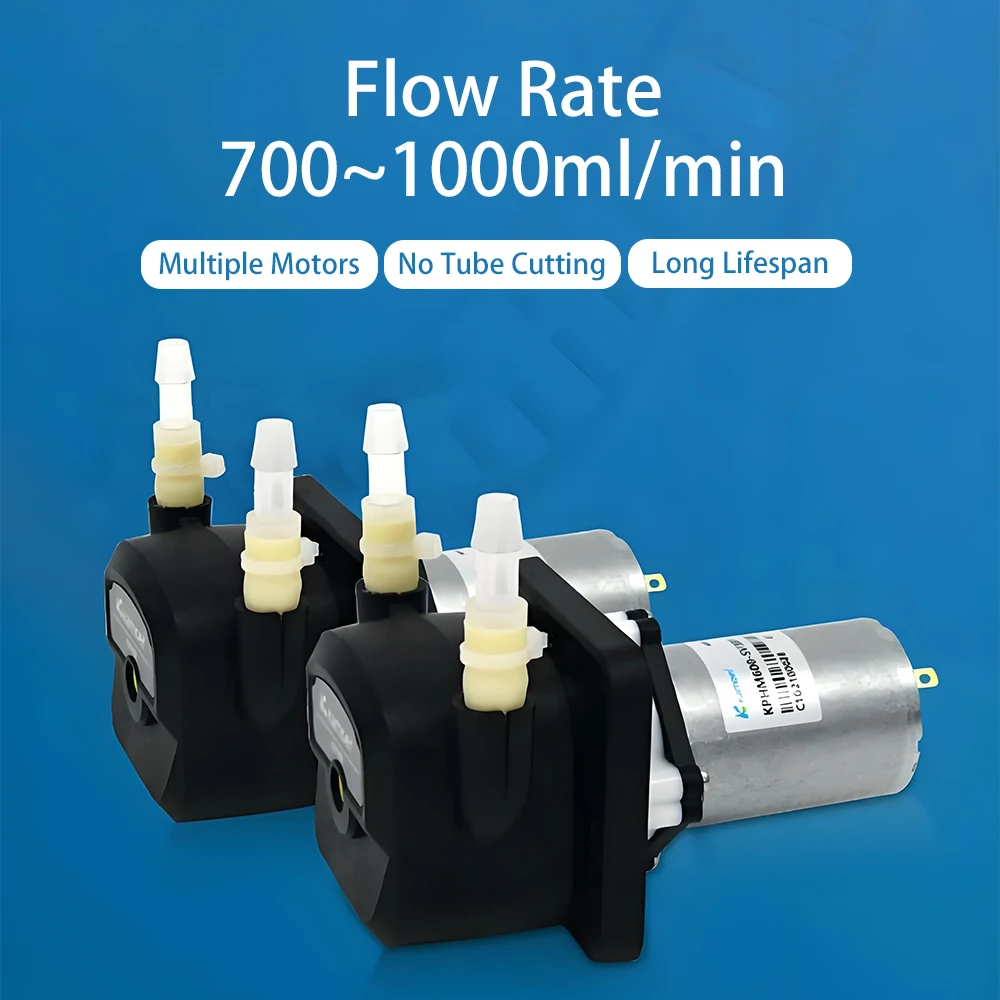 Peristaltic Pump 12V/24V High Flow Suction Pump Water Quality Testing Pump Head Laboratory Pump Motor Self-priming Pumps