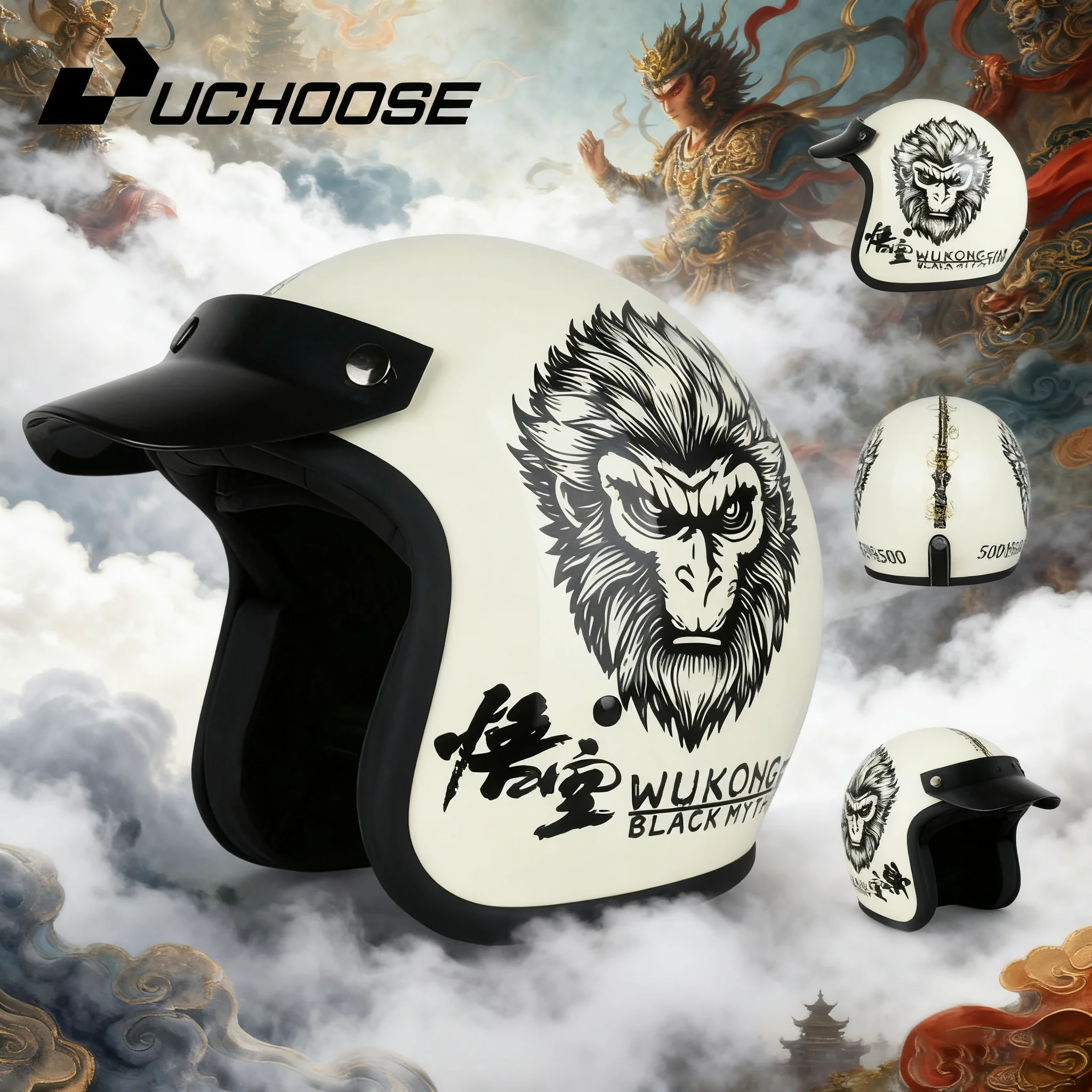 DOT visage ouvert Casco Moto pour accessoires de Moto hommes casques de Moto certifié rétro casque de Moto café Racer