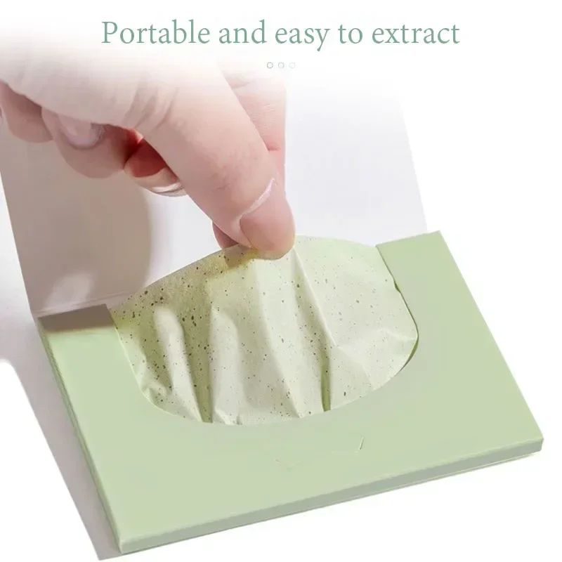 100 pièces femmes visage huile absorbant papier beauté femme soins du visage papier absorbe la graisse du visage beauté Matcha Anti-graisse papier lingettes