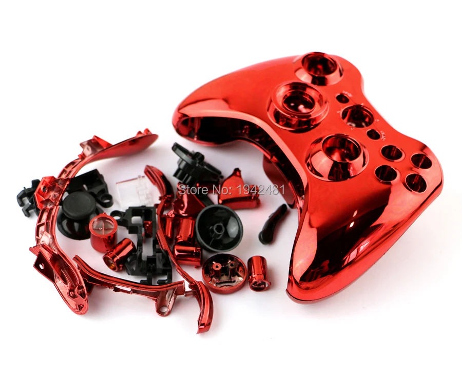 1set For XBOX 360 Wireless Controller Plated Chrome Full Case Gamepad Shell Cover With Buttons Analog Stick Bumper For XBox360