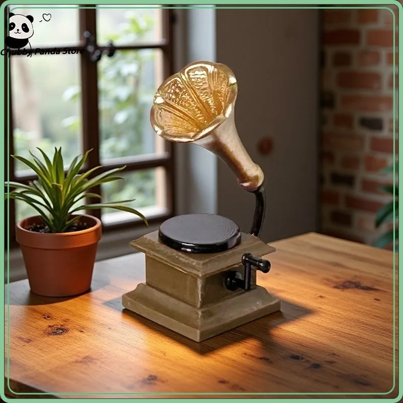 Miniature Model Record Player Display Toy Scene Family Decor Small Accessories Vintage Miniature Display Piece Home Decor