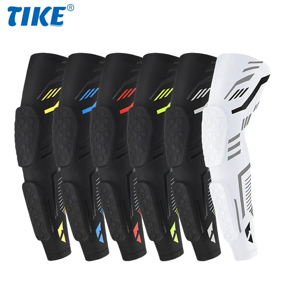 1 Pcs Professional Padded Arm Sleeves, Youth and Adult Elbow Forearm Crashproof Pads for Football Basketball Volleyball Soccer