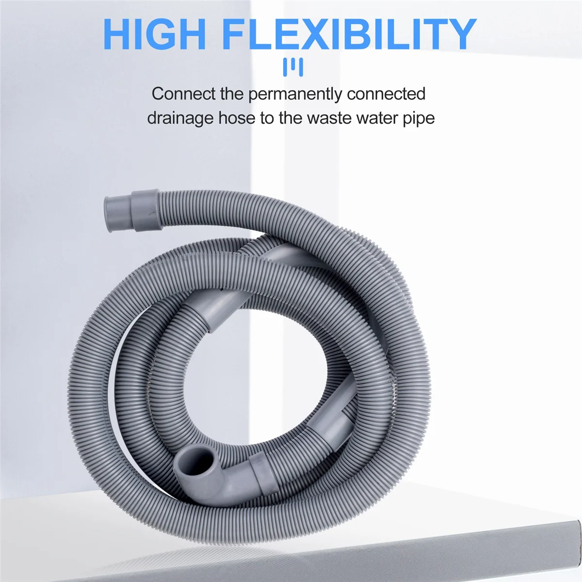 ABLD Washing Machine Hose Drain Hose Washing Machine 2.5M Drain Hose Extension for Washing Machines Dishwashers Dryers