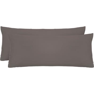Kissenbezug BIBERNA "Michi Feinjersey mit Reißverschluss", grau, B:40cm L:80cm, Feinjersey, Obermaterial: 100% Baumwolle, Kissenbezüge, verschiedene Größen, Feinjersey Kissenhülle aus 100% Baumwolle Image
