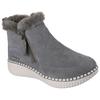 Winterboots SKECHERS "WILSHIRE BLVD-FRESH ZIP", Damen, Gr. 36, grün (olivgrün), Veloursleder, casual, Schuhe, Boots mit Reißverschluss