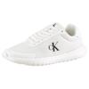 Sneaker CALVIN KLEIN JEANS "3 EVA RUNNER MESH WN", Damen, Gr. 40, schwarz-weiß (weiß, schwarz), Polyester, Lederimitat, sportlich, Schuhe, Freizeitschuh, Halbschuh, Schnürschuh mit Logoschriftzug