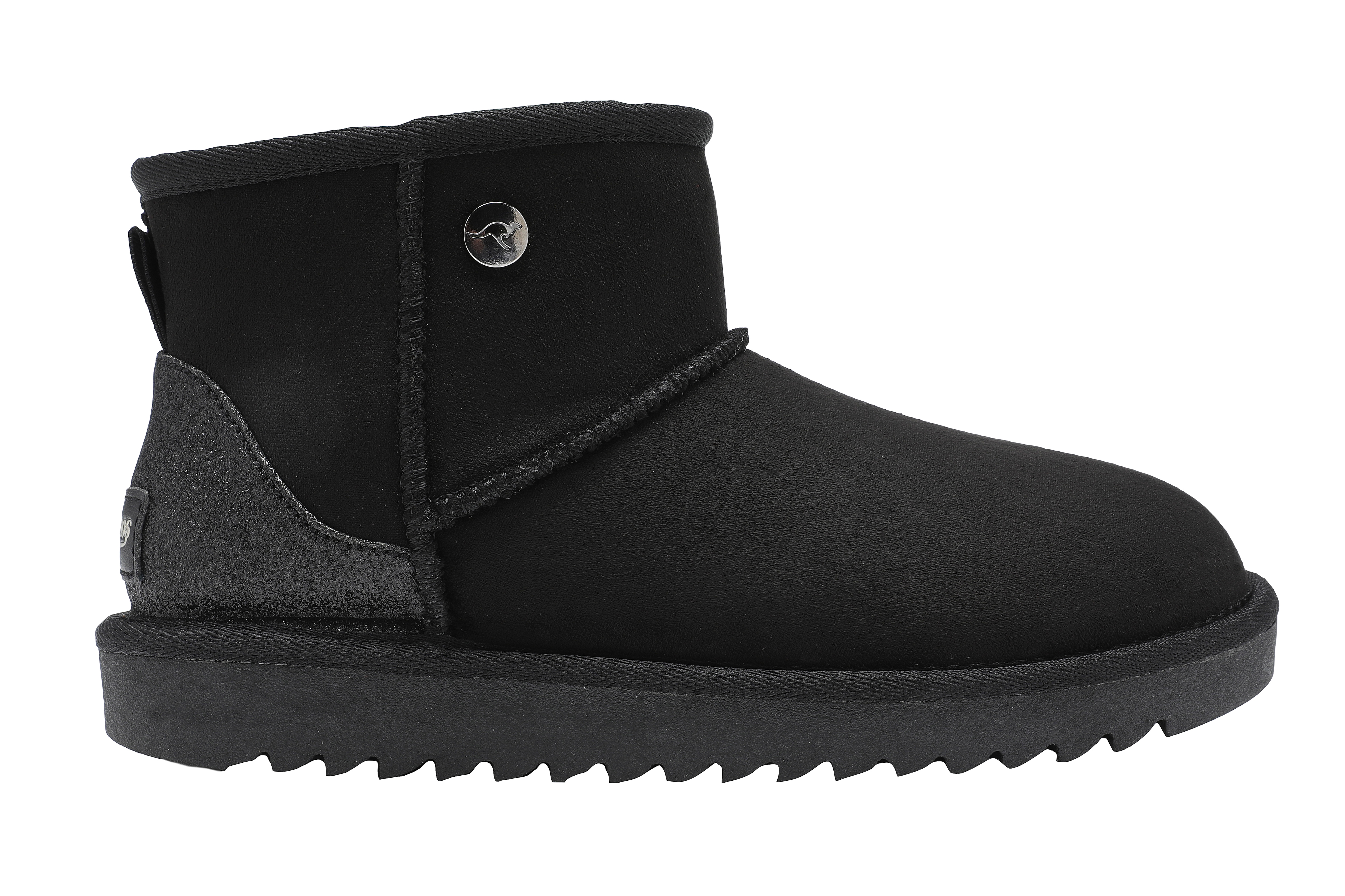 Schlupfboots KANGAROOS "K-UW BROOME", Damen, Gr. 36, schwarz (jet schwarz), Textil, Schuhe, Winterschuhe, Winterboots, Snowboots, Schlupfstiefel
