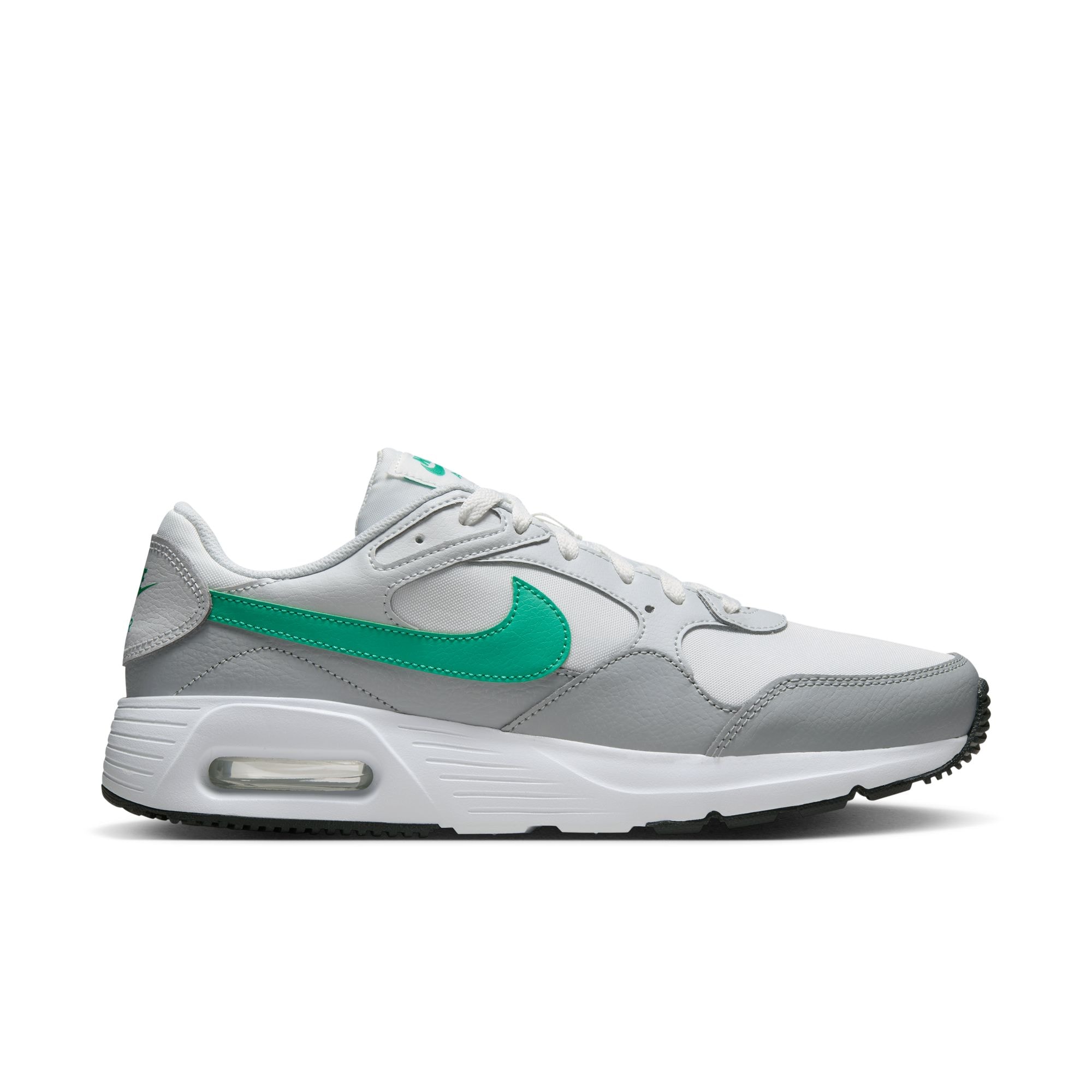 Sneaker NIKE SPORTSWEAR "AIR MAX SC", Gr. 41, summit weiß, stadium grün, photon dust, Leder, Textil, Schuhe