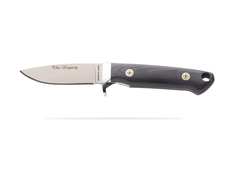 Knives of Alaska Legacy Fixed Blade Knife 3.25in Magnacut Stainless Steel Drop Point Blade G10 Black 00966FG