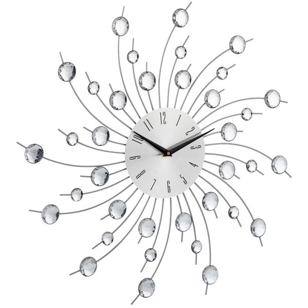 relaxdays Wanduhr XL Glitzer