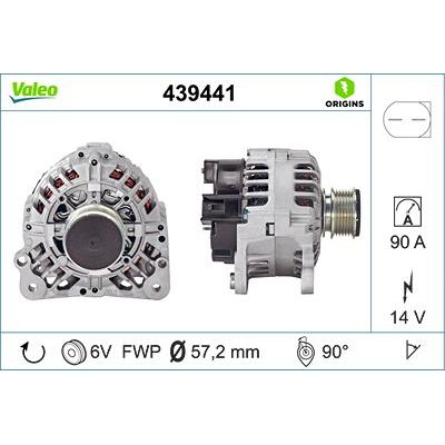 Valeo Generator [Hersteller-Nr. 439441] für Audi, Ford, Seat, Skoda, VW Image