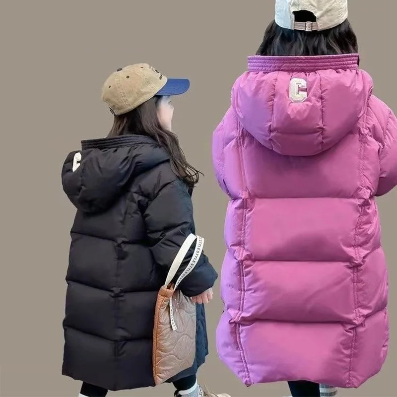 Hiver garçons filles doudoune mode adolescent solide épais chaud à capuche fermeture éclair Parka manteau pour 3-10 ans enfants vêtements enfant vêtements d