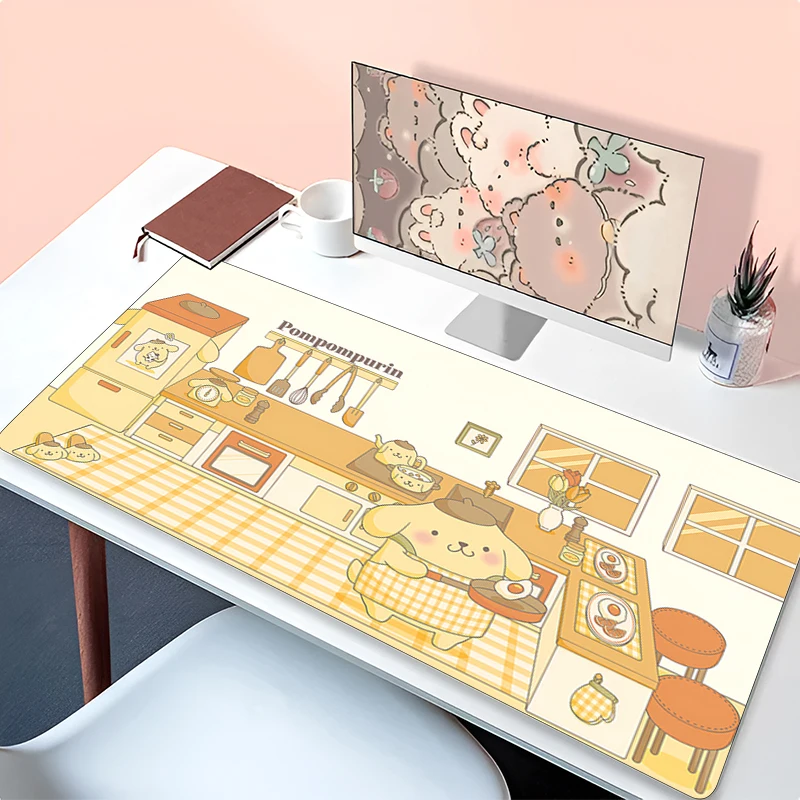 Mouse Pad P-pompompurin Gamer PC Computer Large 900x400 XXL Desk mat Keyboard Anime Gaming Accessories Cartoon Mousepad Carpet