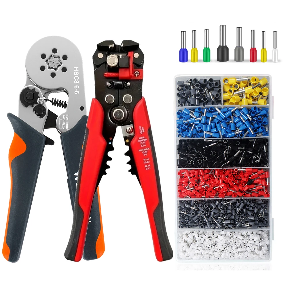 Pinza spelafili per cavi professionale per elettricisti, pinza spelafili per cavi, pinza spelafili automatica, strumenti per crimpare ghiera