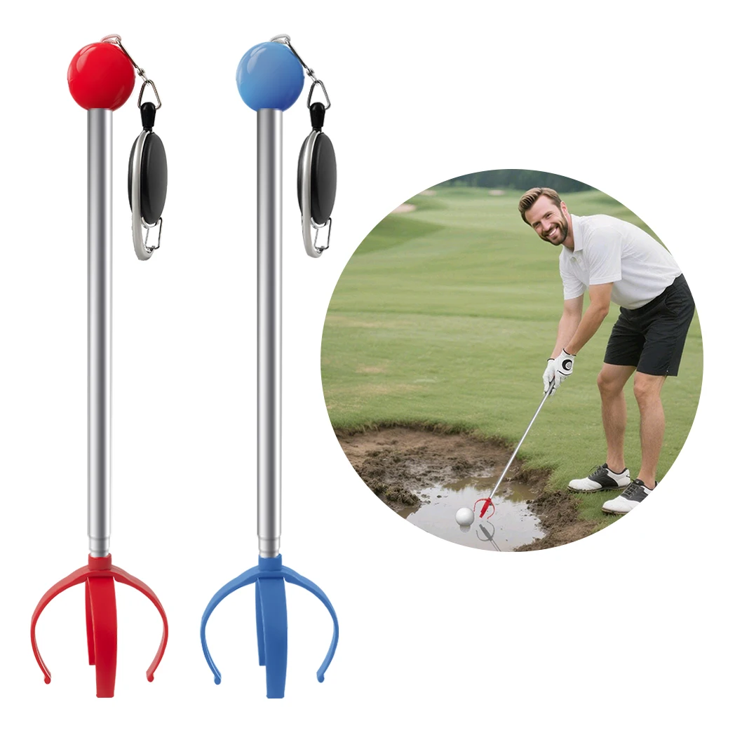 Caiton 1PC Park Golf Ball Retriever (Rot/Blau Opt) – Teleskop-Golfball-Grabber, Ball-Grabber-Werkzeug für Golf, Golf-Zubehör Image