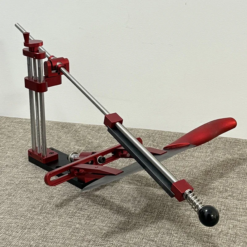 2025 Aluminiumlegierung für Zuhause, Küche, Diamantrot, fester Winkel, Messerschärfer, wendbar, verstellbar, professioneller Messerschärfer 360° ° Image