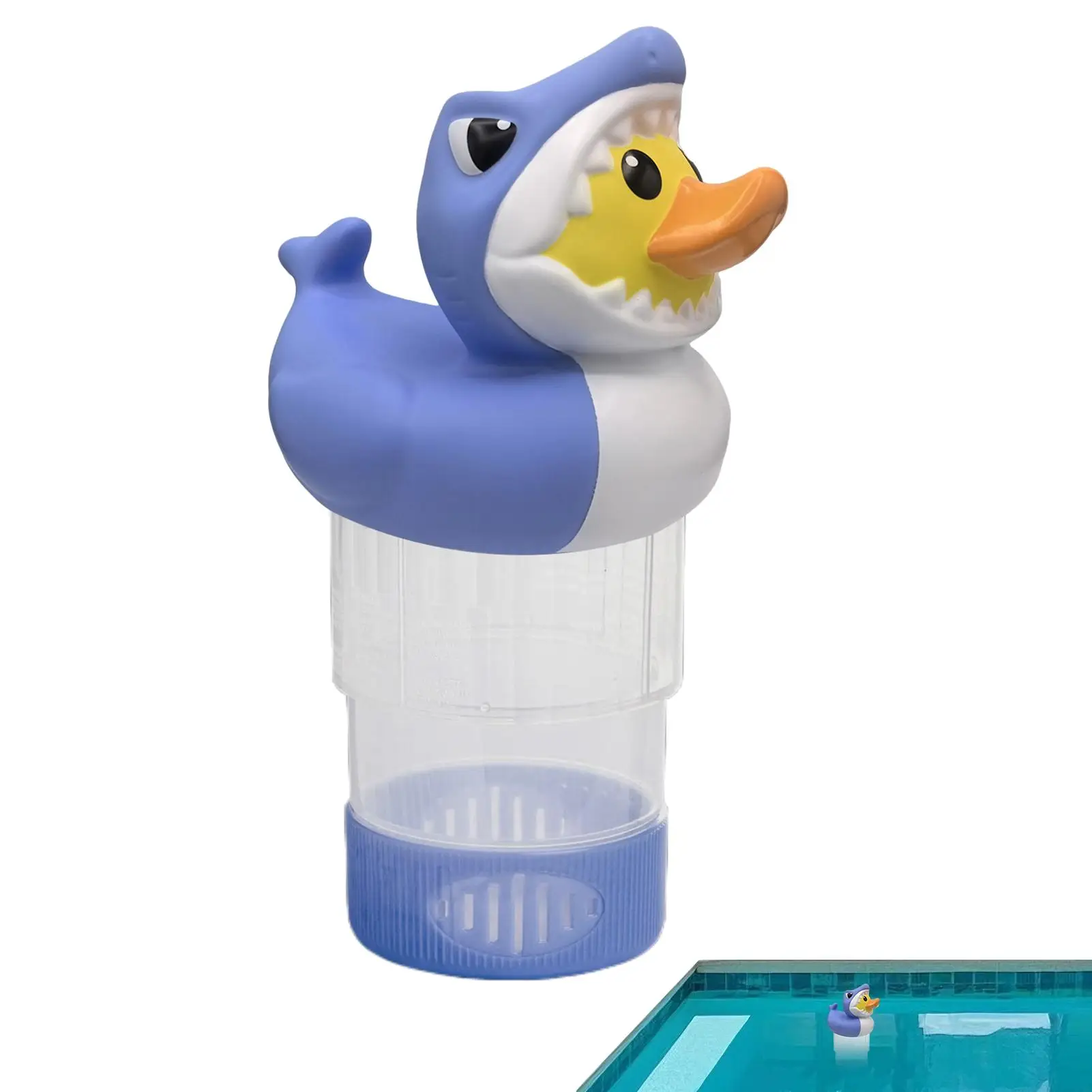 Chlor-Tablet-Schwimmer, intelligenter Chlorspender für schwimmenden Pool, energiesparender Chlorinator-Filterspender mit großer Kapazität Image