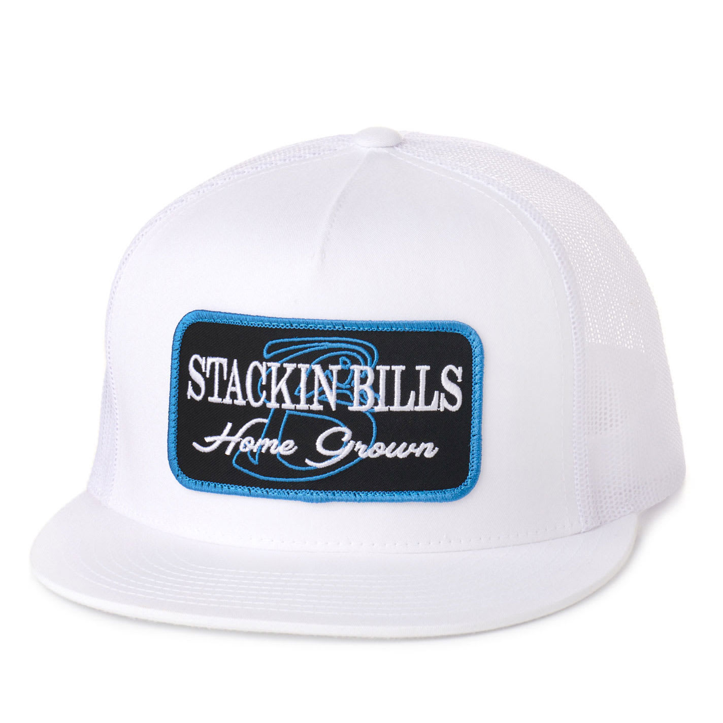 Stackin Bills Men's White on White Home Grown Embroidered Logo Patch Cap - NOSZ - From Cavender's